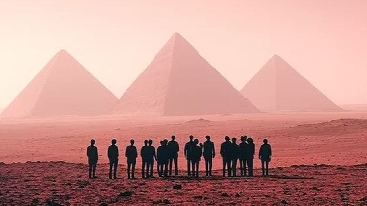 Ilustrasi kehidupan di Planet Mars.