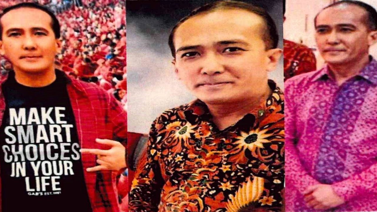 Mahasiswa yang tergabung dalam Pimpinan Pusat Himpunan Mahasiswa Persatuan Islam (PP HIMA Persis) berunjuk rasa menuntut penangkapan Harun Masiku di depan Gedung Merah Putih KPK, Jakarta, Rabu (18/12/2024).