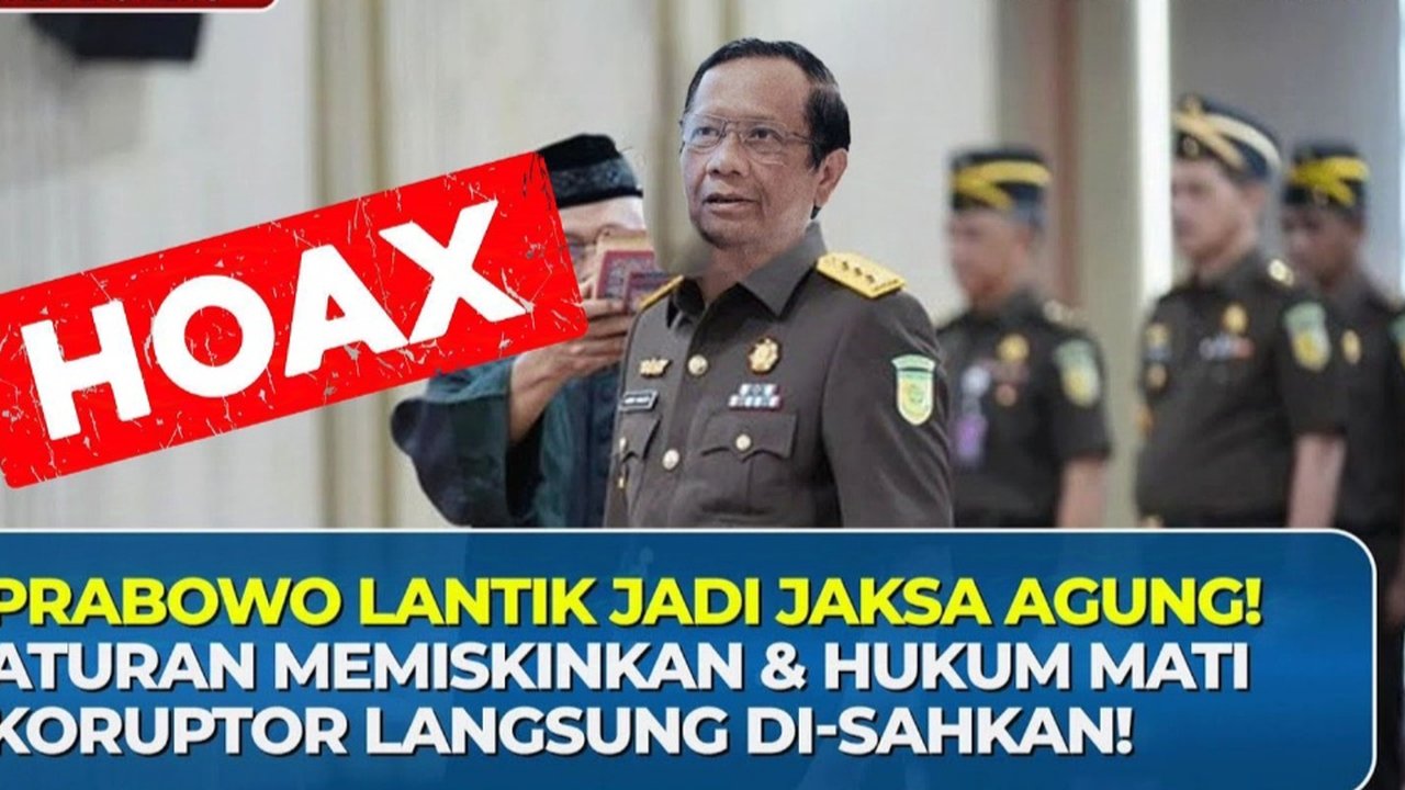 Hoaks Mahfud MD jadi Jaksa Agung