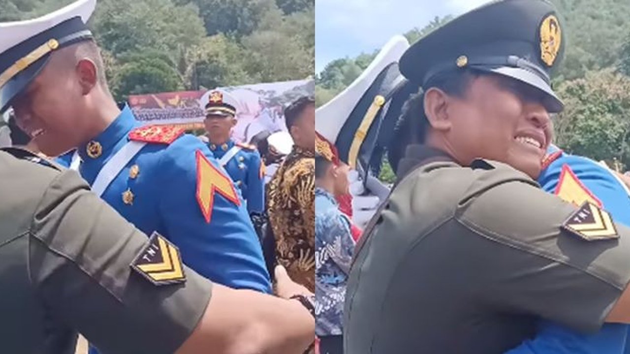Momen Ayah Bintara TNI Terharu Anaknya Berhasil jadi Taruna AL