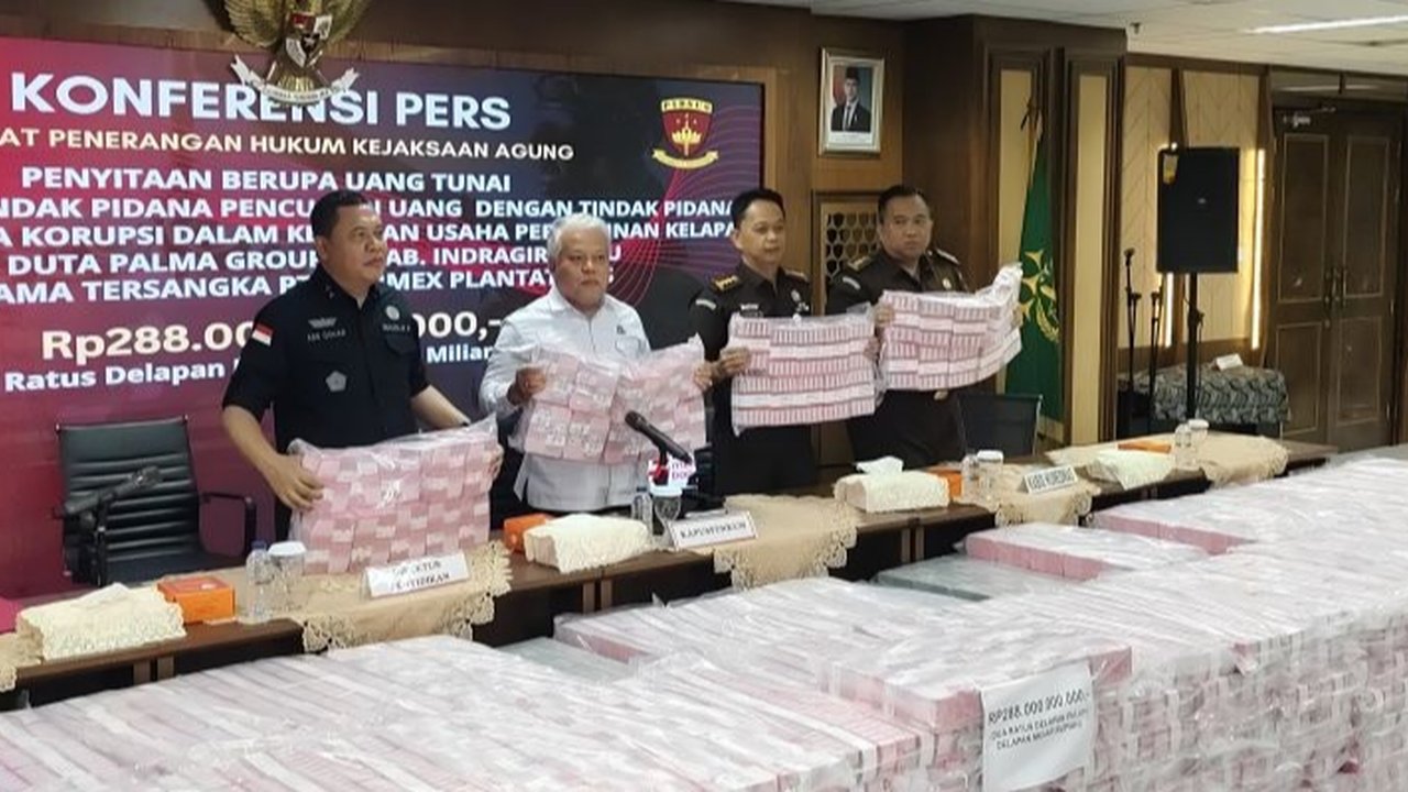 Kejaksaan Agung Sita Uang Diduga Hasil TPPU PT Duta Palma Group