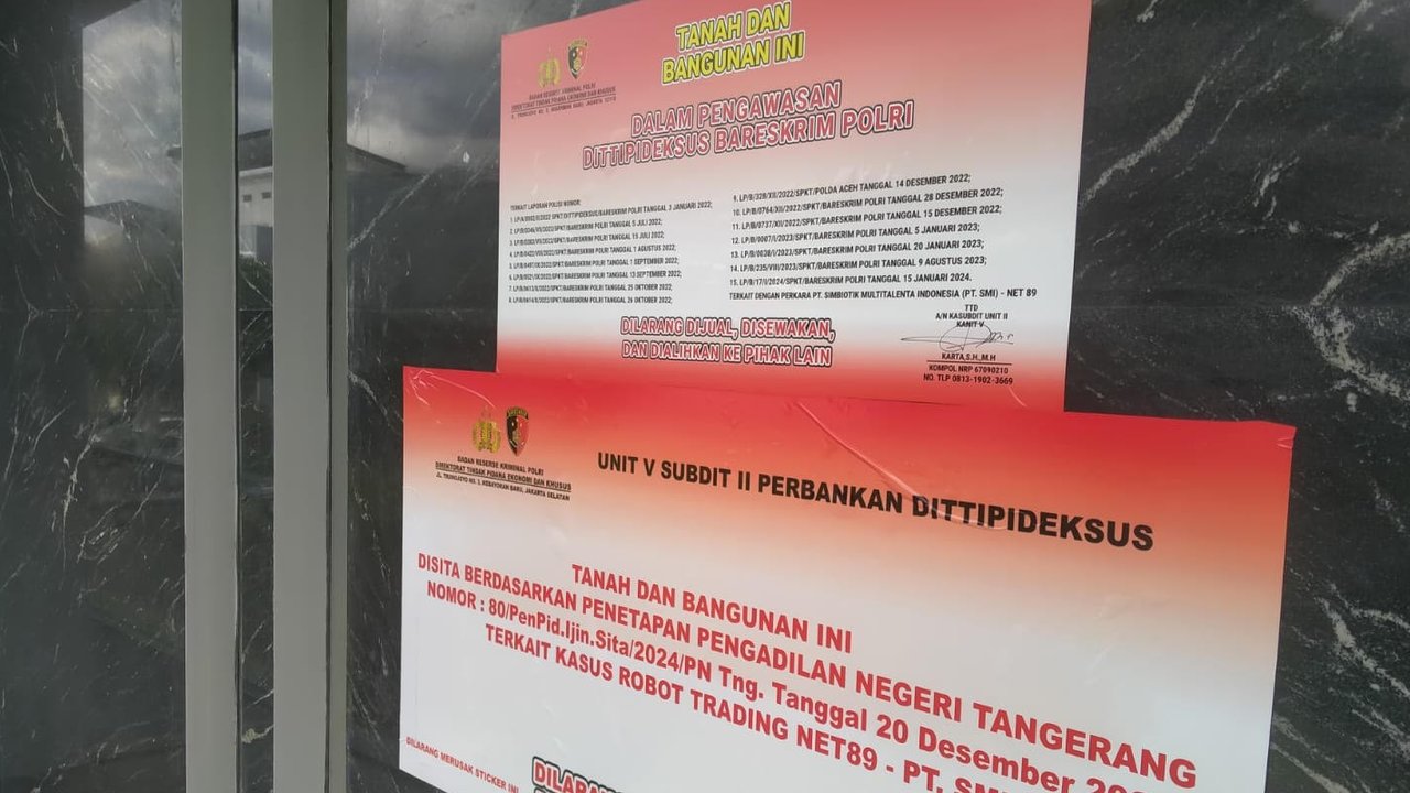 Rumah Mewah di Alam Sutera Hasil Penipuan Robot Trading Net89 Disita