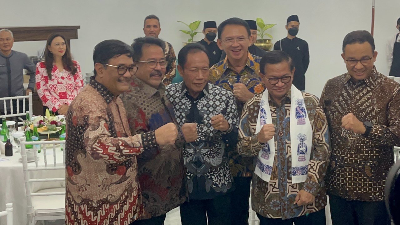 Pramono, Anies dan Ahok bertemu di Balai KOta