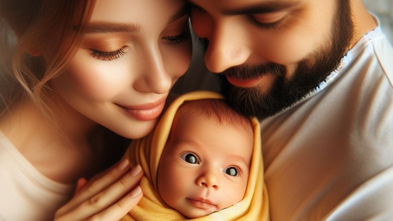 Ilustrasi Bayi dan Orangtua