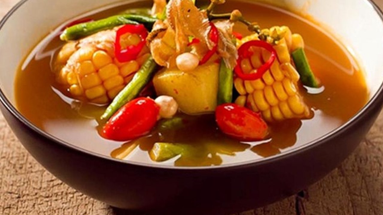 Ilusrasi sayur asam yang lezat
