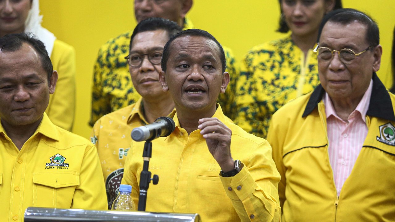Bahlil Lahadalia umumkan kepengurusan baru Partai Golkar.