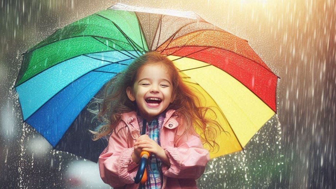 Ilustrasi Anak Kehujanan