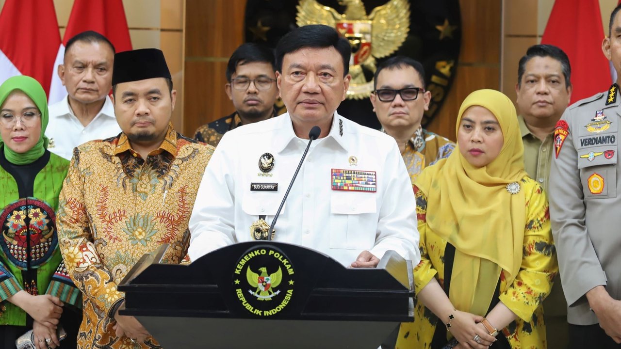 Menko Polkam Budi Gunawan konpers terkait Pilkada Serentak 2024