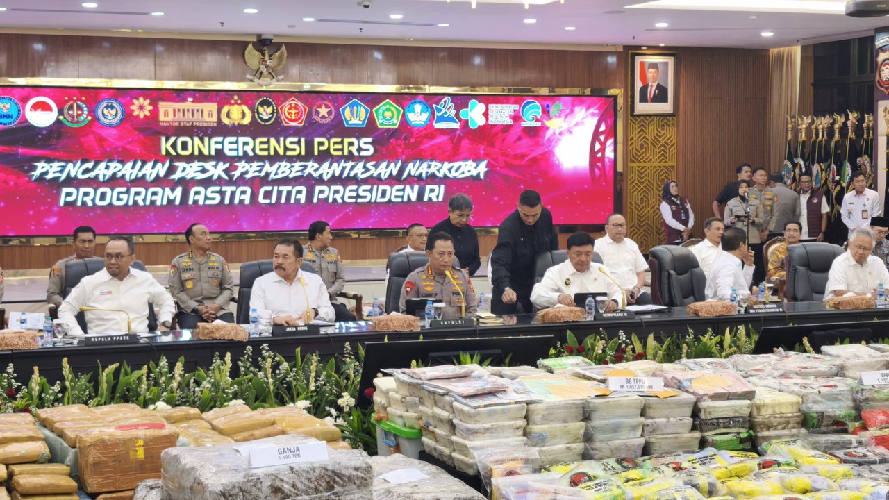 Dalam Sebulan, Polisi Sita Narkoba Senilai Rp2,88 Triliun