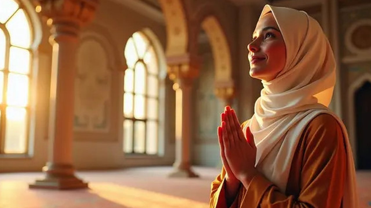 cara bersyukur kepada allah Ilustrasi dibuat Stable Diffusion