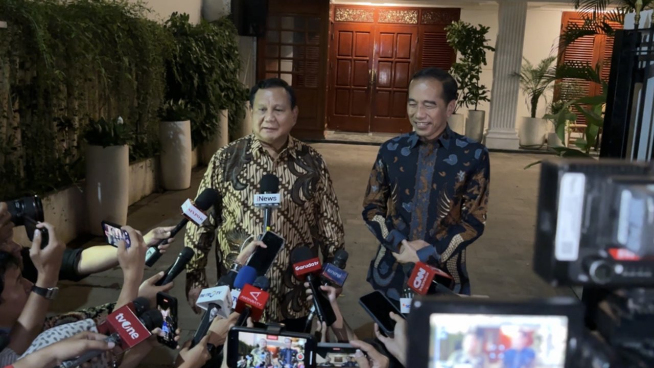 Jokowi bertamu ke rumah Prabowo di Kertanegara