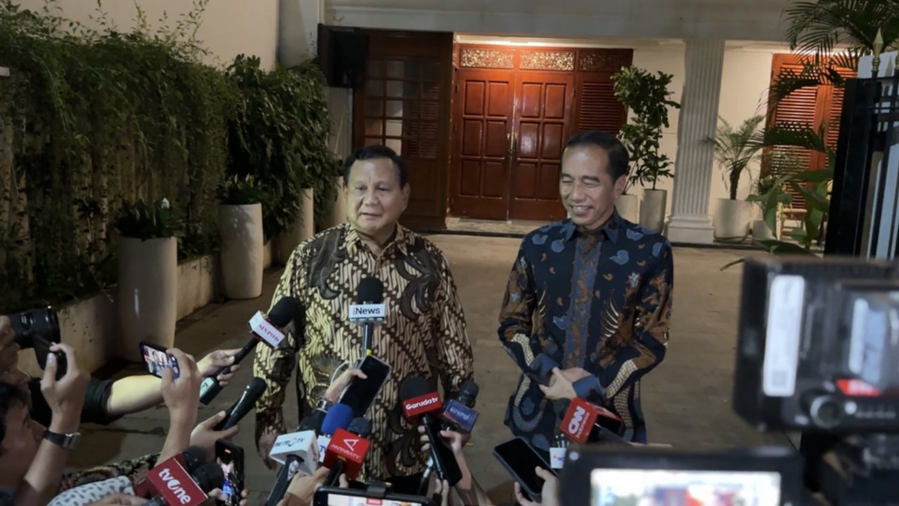 Jokowi bertamu ke rumah Prabowo di Kertanegara