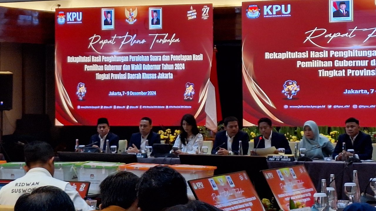 rekapitulasi suara Pilkada jakarta 2024