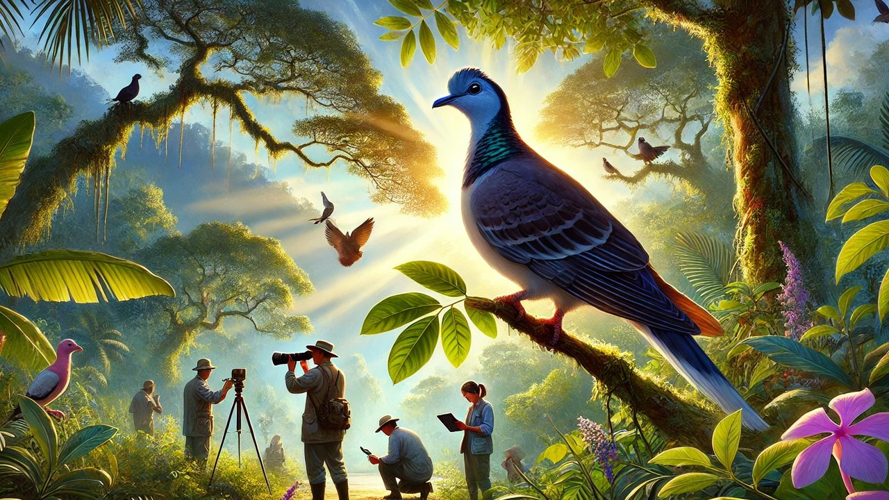 Peneliti Temukan Burung Dara Tengkuk Hitam yang Hilang 140 Tahun Lalu