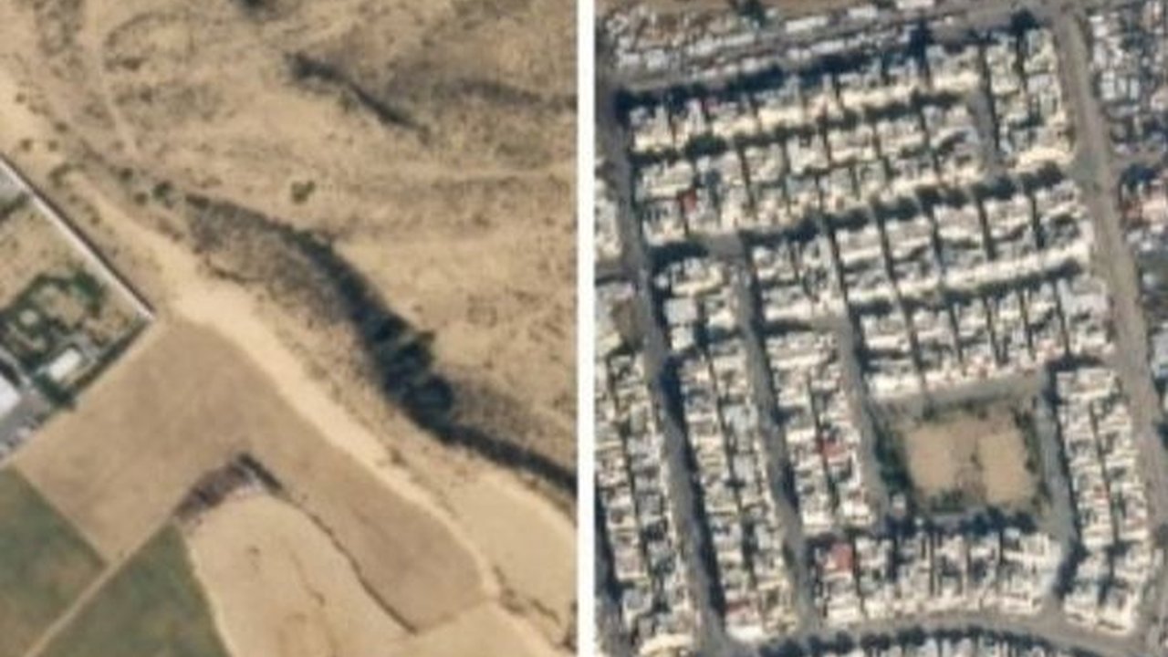 Foto-Foto Perbedaan Kondisi Sebelum dan Sesudah Migrasi Warga Palestina di Rafah yang Tertangkap Citra Satelit Maxar