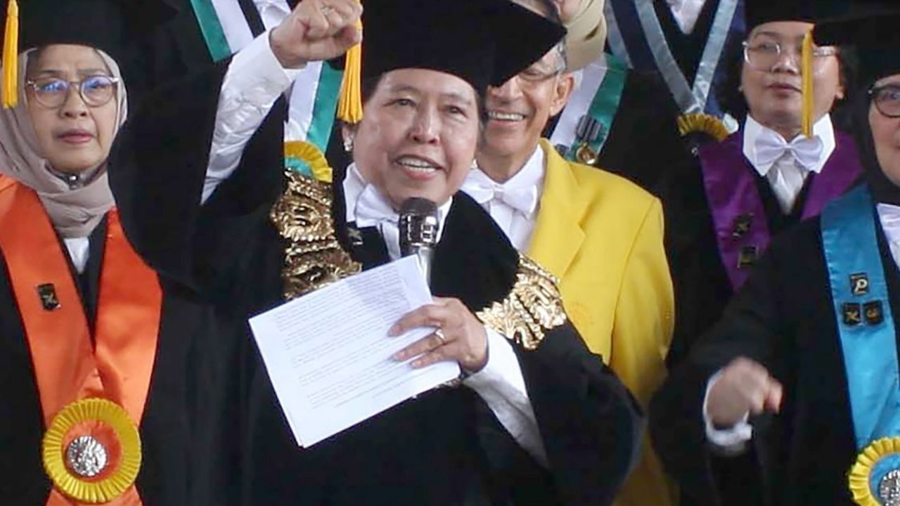 FOTO: Prihatin dengan Kondisi Pemilu 2024, Dewan Guru Besar Universitas Indonesia Deklarasi Kebangsaan