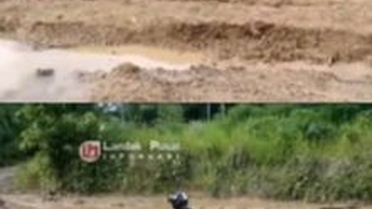 Viral Pemotor Lewati Jalan Utama yang Becek dan Berlumpur, Bikin Heran Warganet