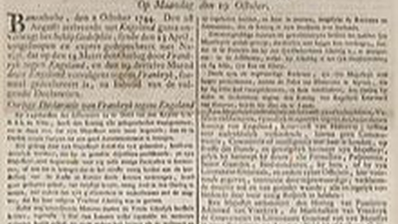 Bataviasche Nouvelles, Surat Kabar Pertama di Hindia Belanda yang Dicetak oleh VOC