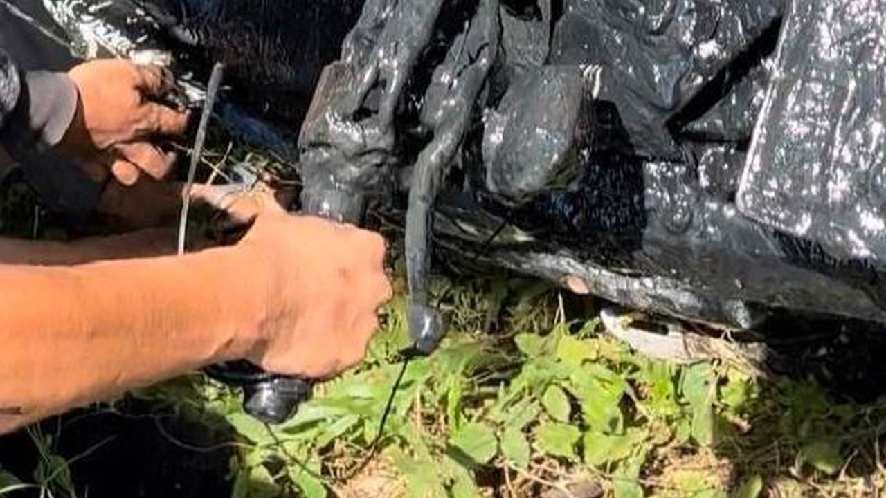 Wanita Ini Alami Kejadian Tak Terduga saat Ingin Ambil Pesanan Makanannya, Motor Tercebur ke Got