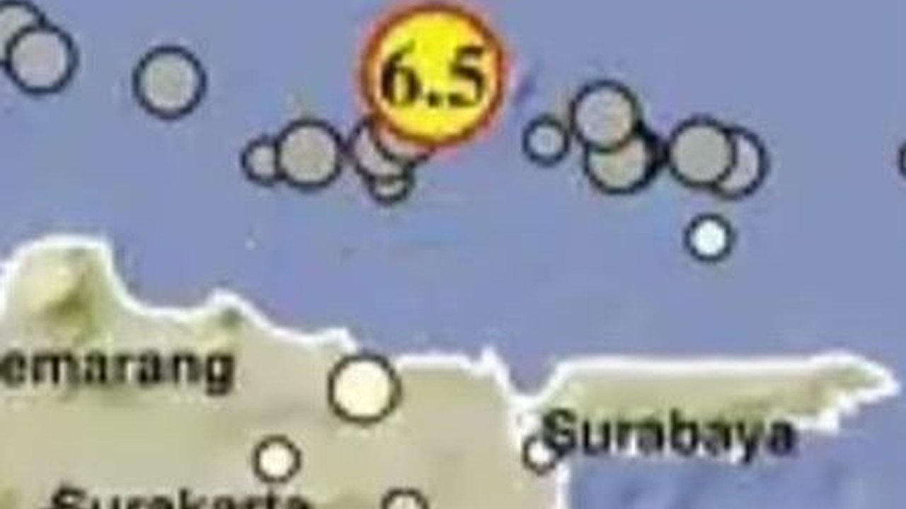BNPB: 58 Kali Gempa Susulan Guncang Tuban, Pulau Bawean, Gresik dan Surabaya