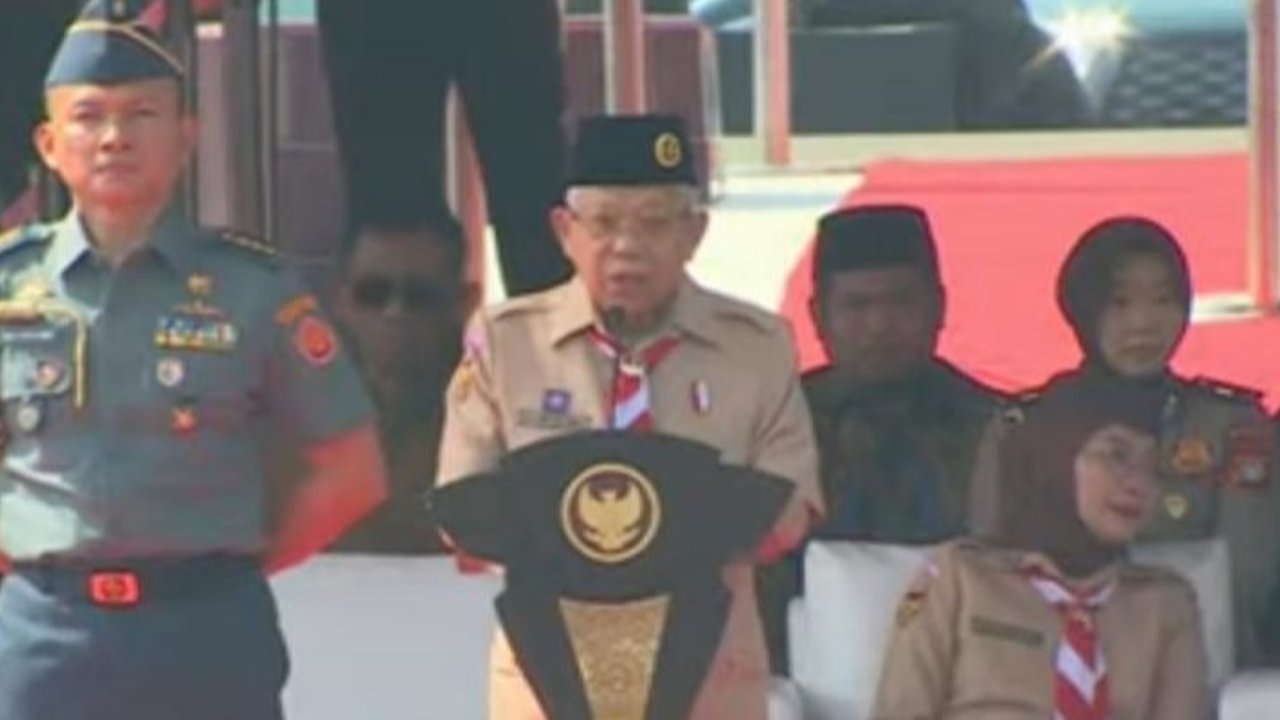 Hari Pramuka ke-63, Wapres Ma'ruf Ingatkan Pentingnya Cetak Generasi Unggul dan Tangguh