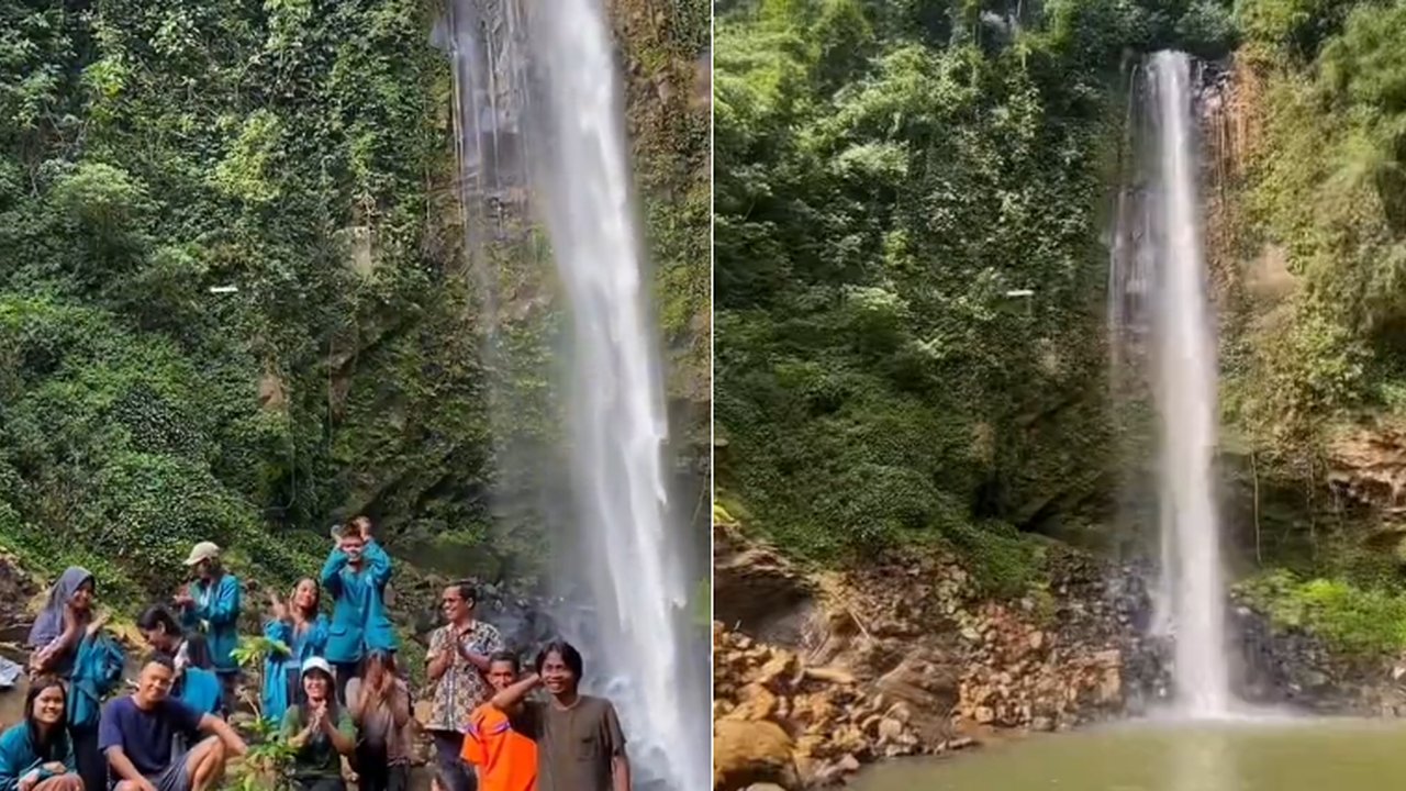 Keren Banget, Aksi Mahasiswa KKN di Sumut Berhasil Temukan Air Terjun yang Indah Ini Tuai Pujian