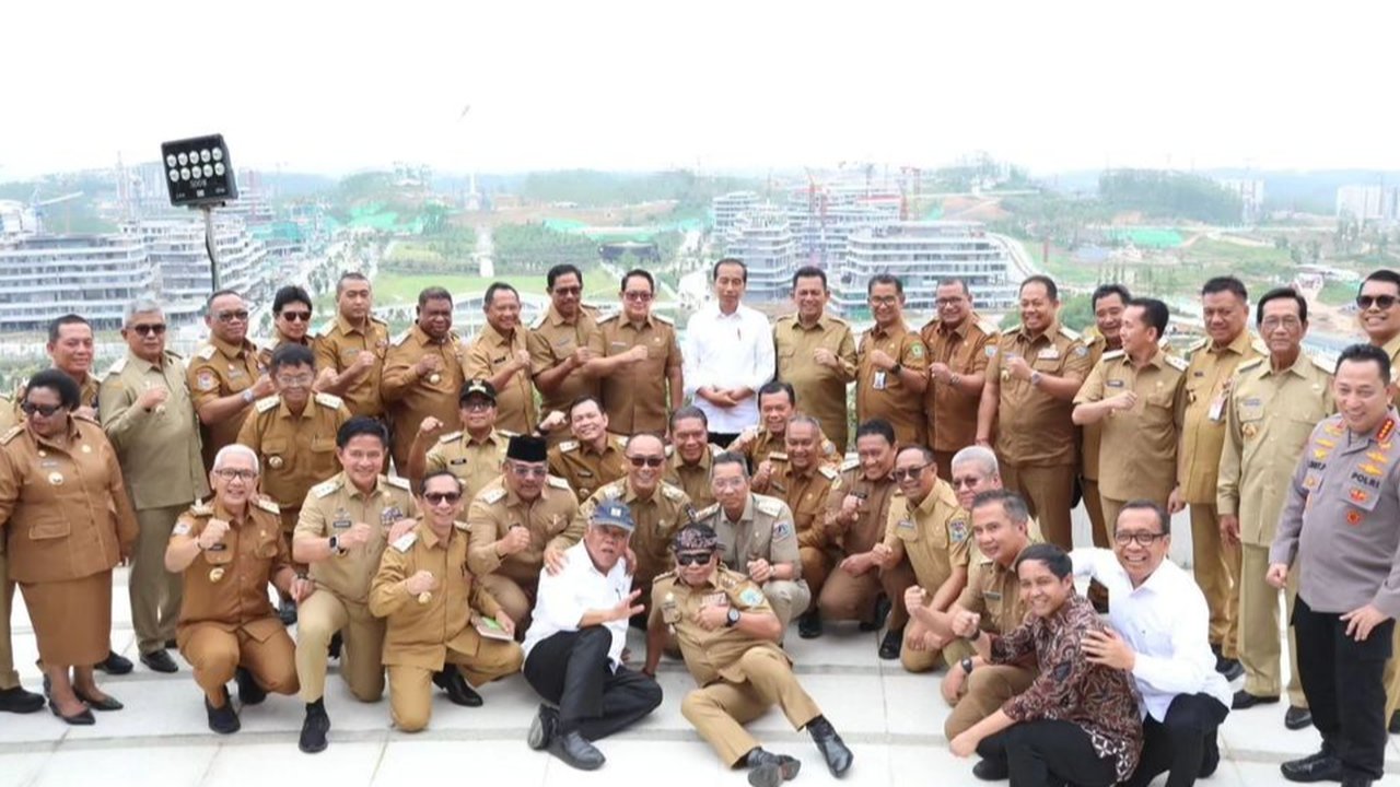 Kini jadi Kepala Daerah, Potret Gagah Rudy 'Gajah' Pose Bareng Kapolri dan Panglima TNI di IKN