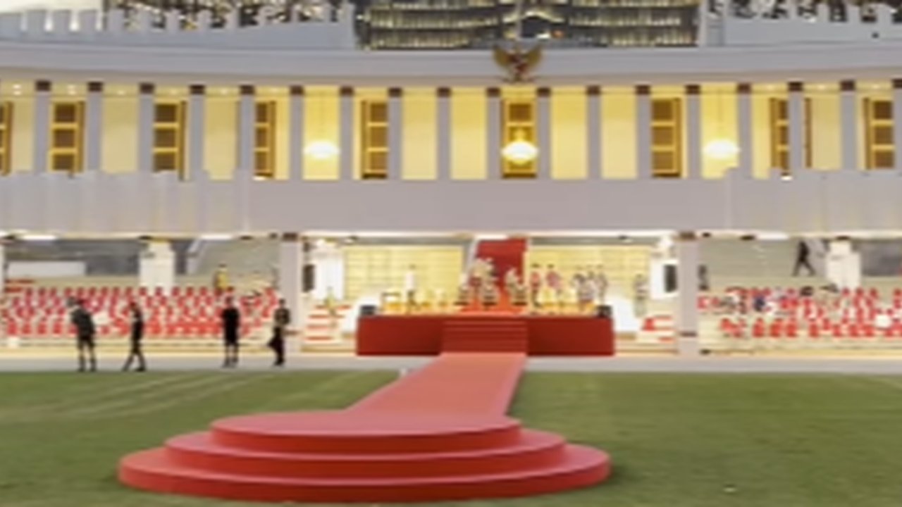 Suasana Lapangan Upacara di IKN