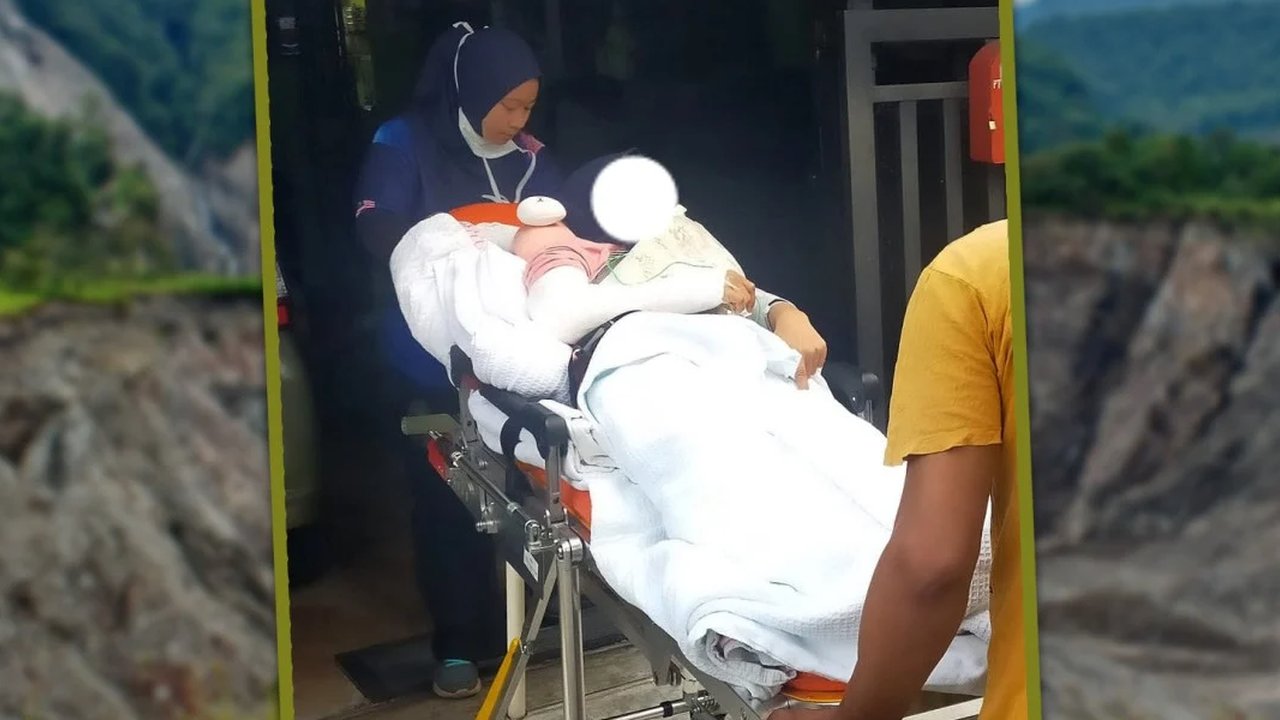 ibu di malaysia jatuh ke jurang didorong suaminya