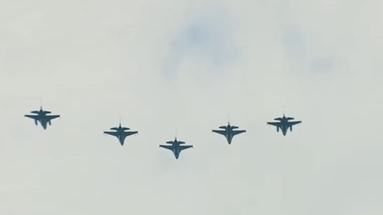 F16 fighting falcon di IKN Nusantara