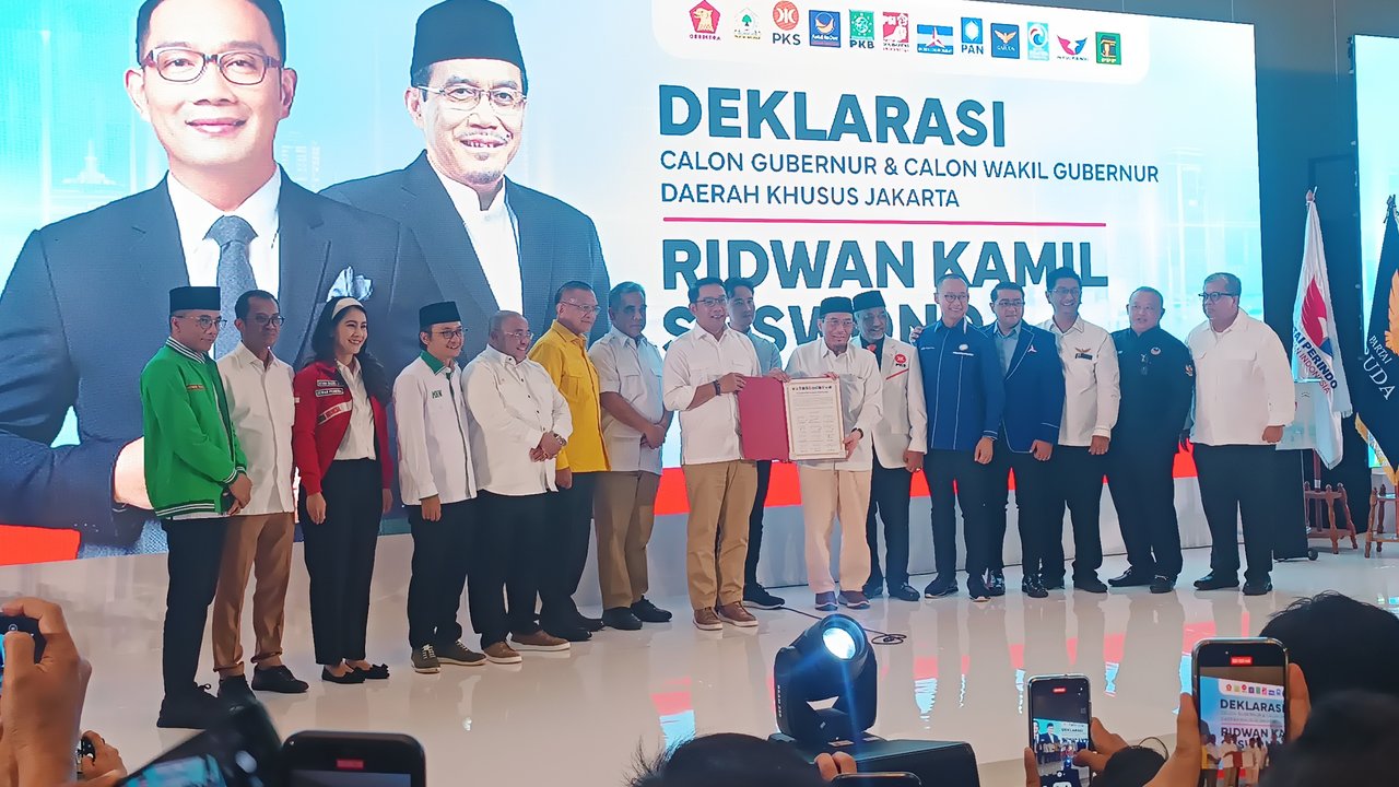 KIM Plus Resmi Usung Ridwan Kamil-Suswono di Pilkada Jakarta