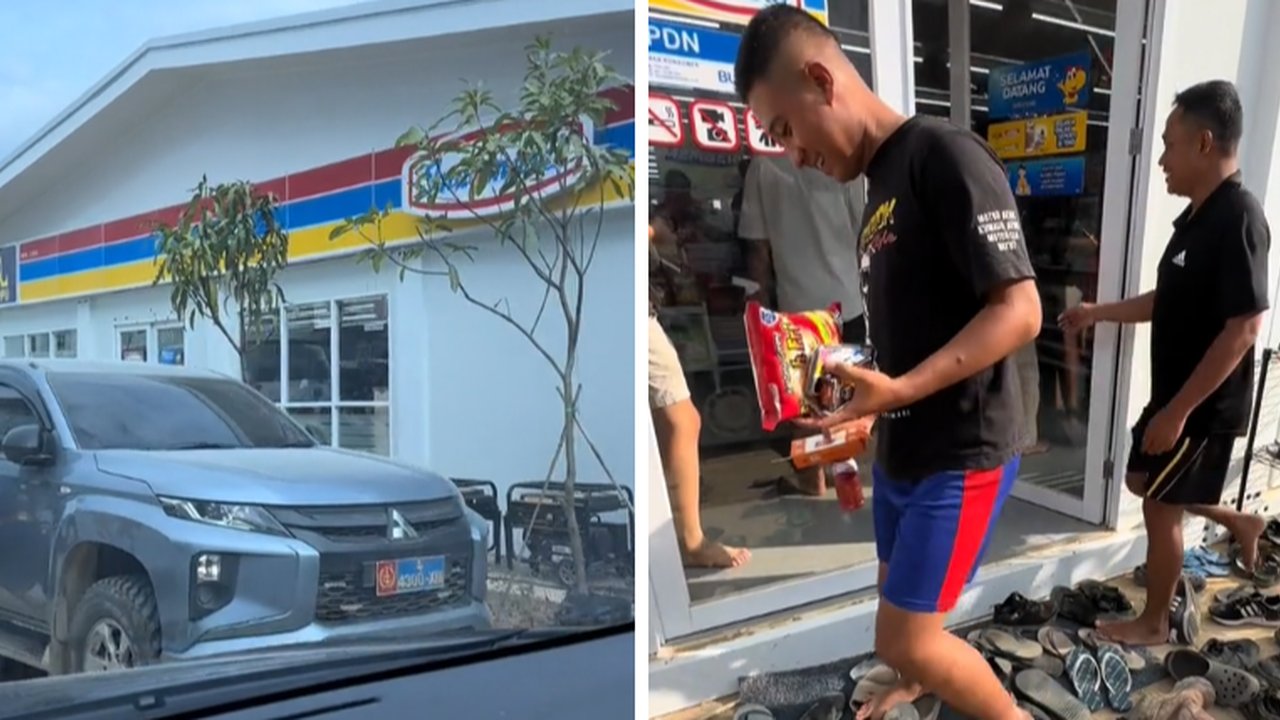 Wajib Buka Alas Kaki, Momen Wanita Kunjungi Minimarket di IKN Ini Curi Perhatian