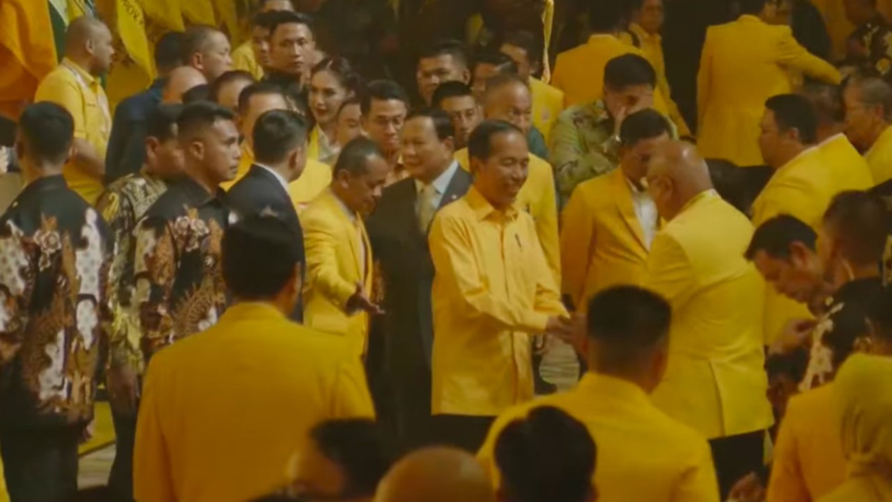Presiden Jokowi menghadiri penutupan Munas Golkar di JCC, Jakarta. (Istimewa)