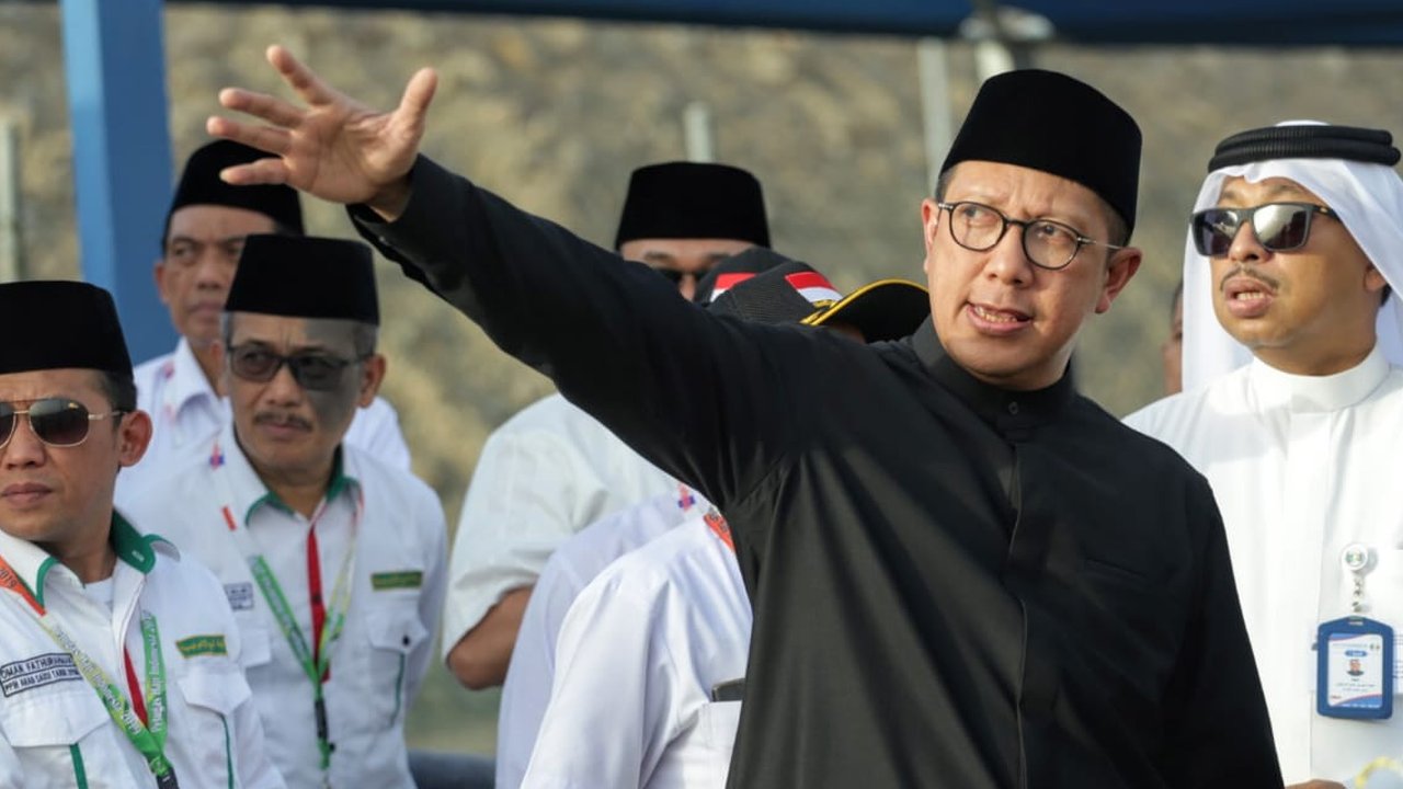 Menteri Agama (Menag) Lukman Hakim Saifuddin di Arafah. Bahauddin/MCH