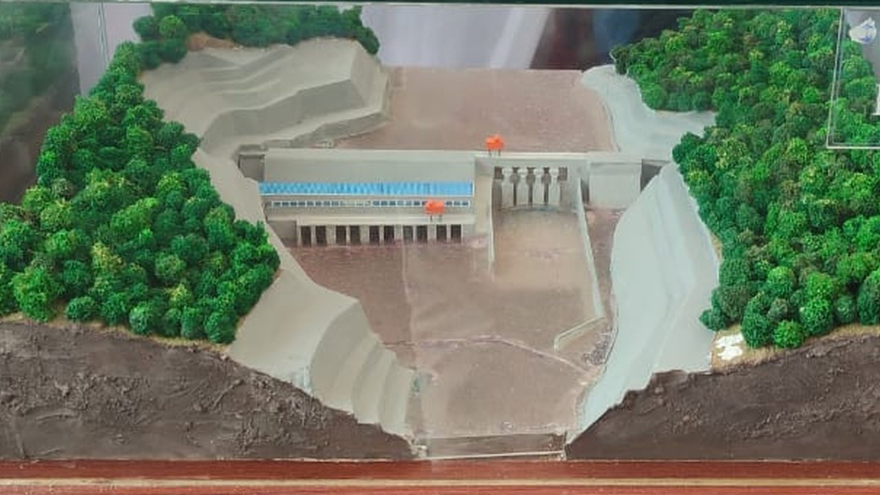 Maket Pembangkit Listrik Tenaga Air (PLTA) atau PLTA Kayan Cascade yang berlokasi di Kecamatan Peso, Kabupaten Bulungan, Kalimantan Utara (Kaltara). Nurmayanti/Liputan6.com