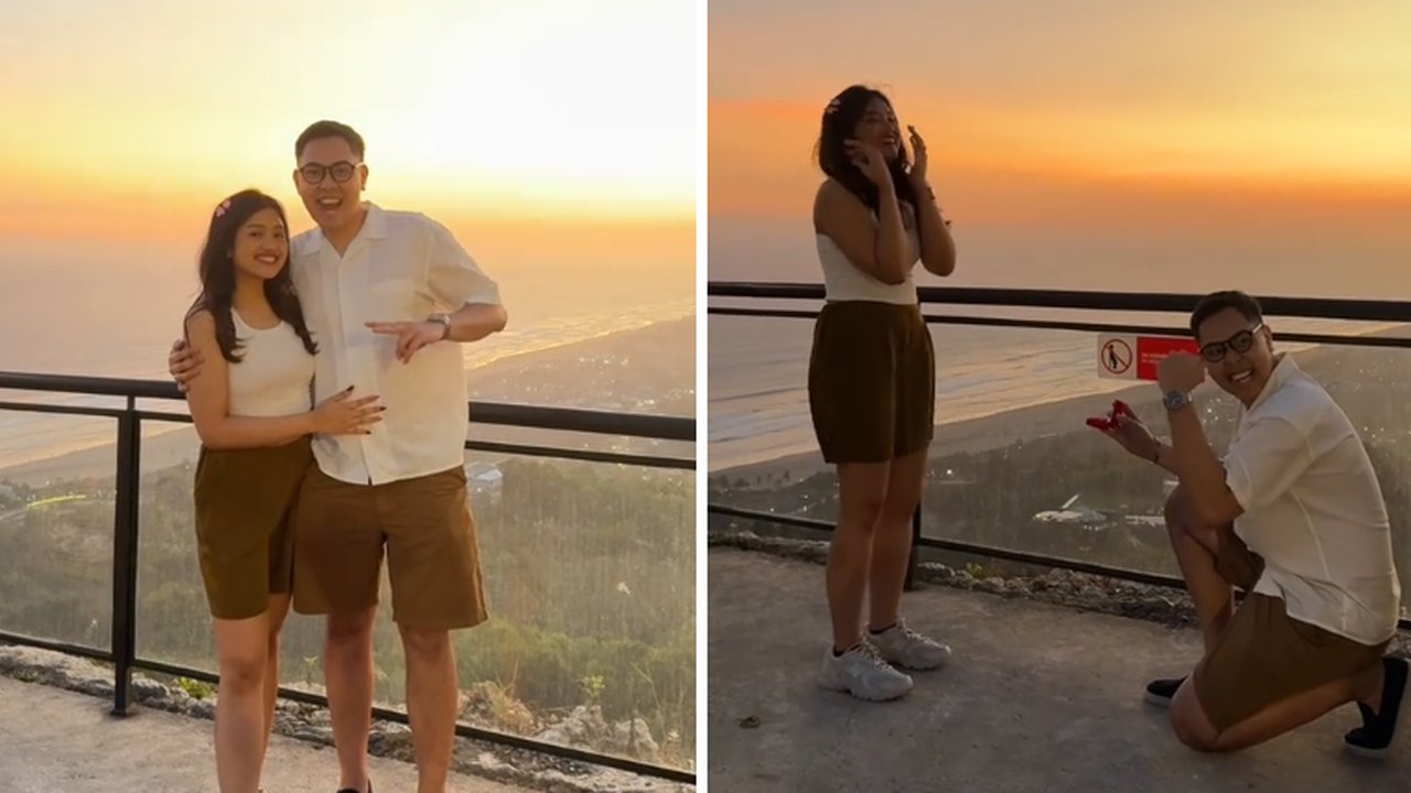 Awalnya Mengira Foto Berdua Biasa, Momen Romantis Pria Lamar Kekasihnya Ini Curi Perhatian