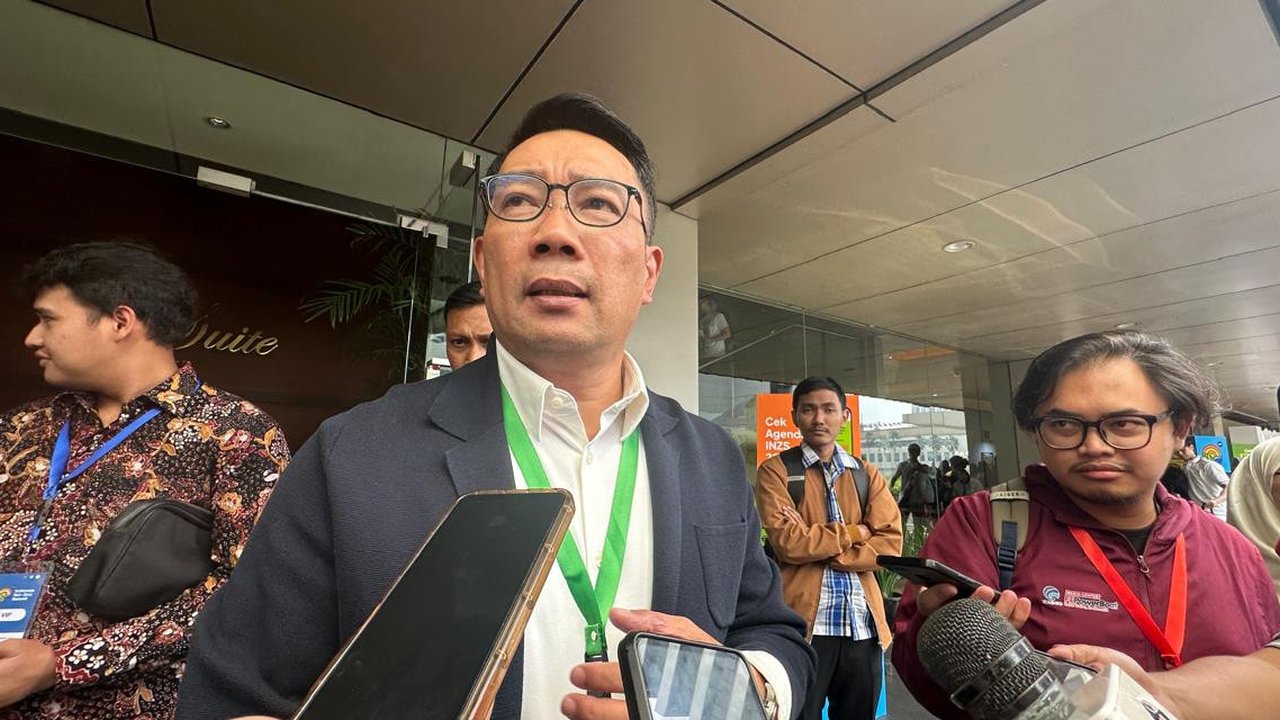 Ridwan Kamil dalam acara Indonesia Net-Zero Summit 2024 oleh FPCI di Jakarta, Sabtu (24/8/2024). (Liputan6/Benedikta Miranti)
