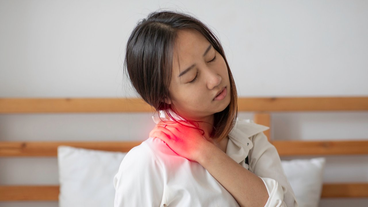 Ilustrasi nyeri leher.