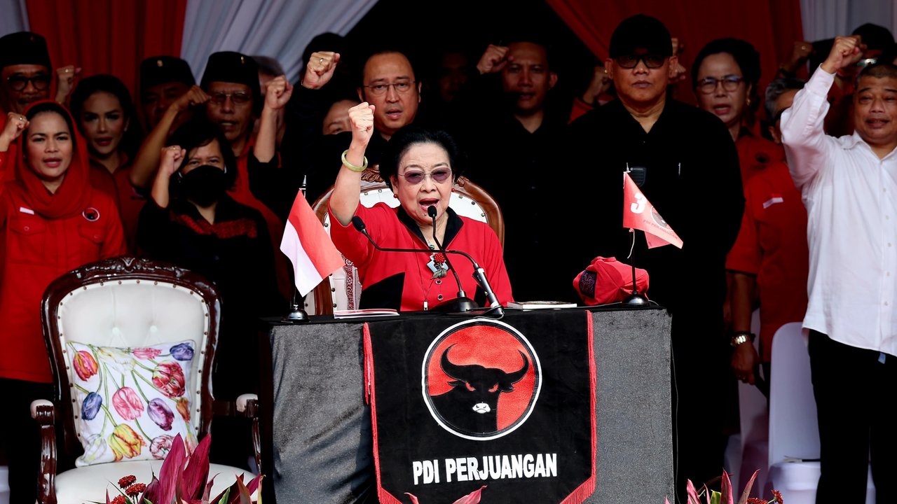 Ketua Umum (Ketum) PDI Perjuangan (PDIP) Megawati Soekarnoputri tegas mengingatkan agar hak rakyat memilih pemimpin di kontestasi pemilihan umum (Pemilu) tidak dimanipulasi.