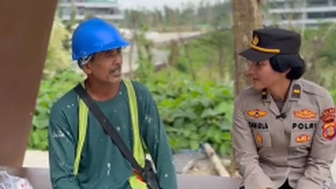 Ipda Fabiola Umaida Terharu dengar Suka Duka Kuli Bangunan di IKN 'Sehat Selalu Pak'