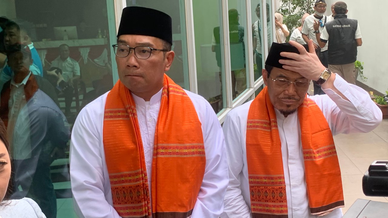 Ridwan Kamil dan Suswono Daftar Cagub-Cawagub Jakarta ke KPU