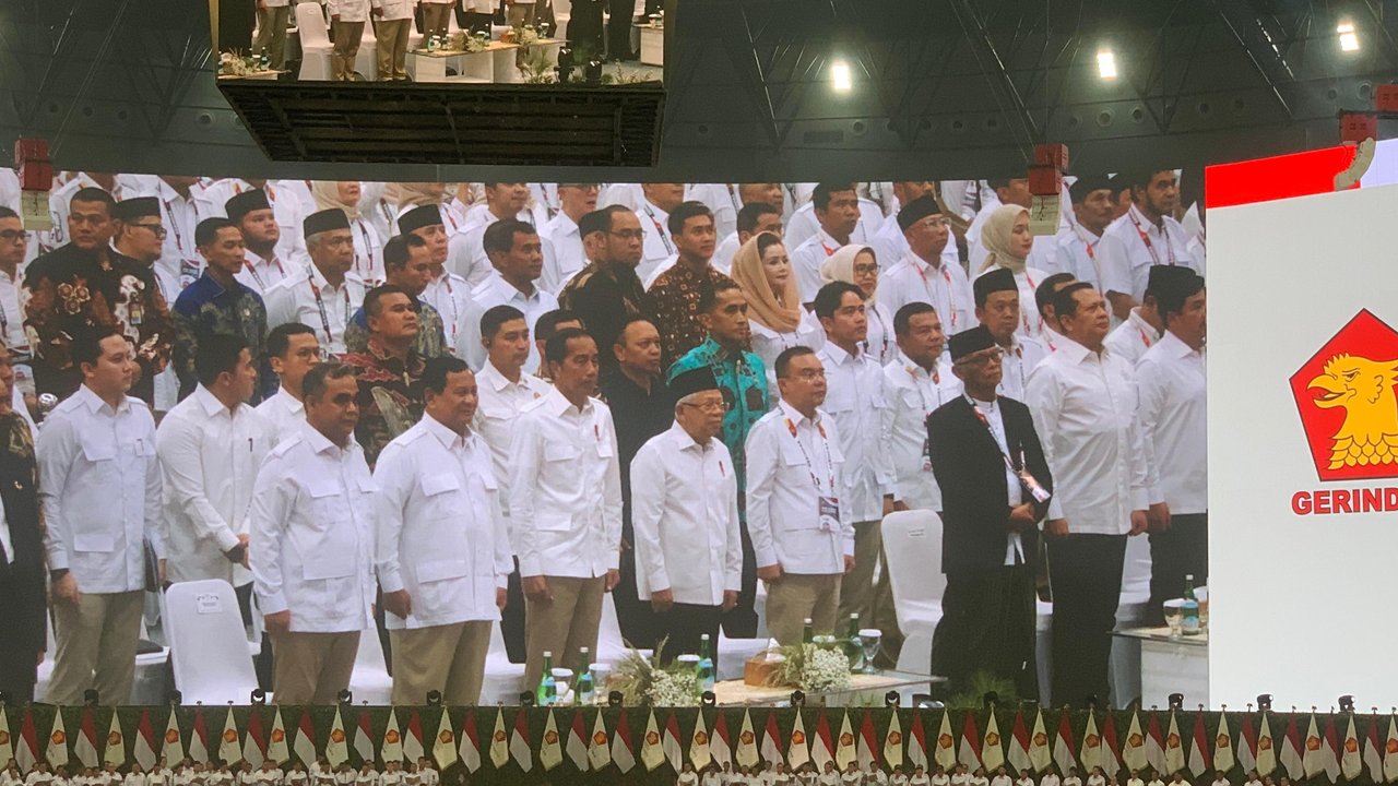 Jokowi-Ma’ruf Amin Hadiri Rapimnas Gerindra