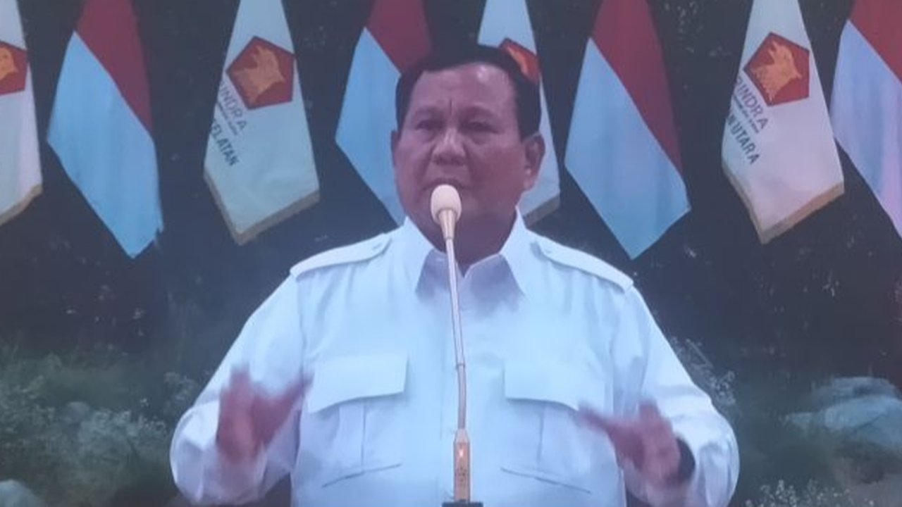Calon presiden terpilih pada Pemilu 2024 Prabowo Subianto di Indonesia Arena, Jakarta Pusat, Sabtu (31/8/2024).