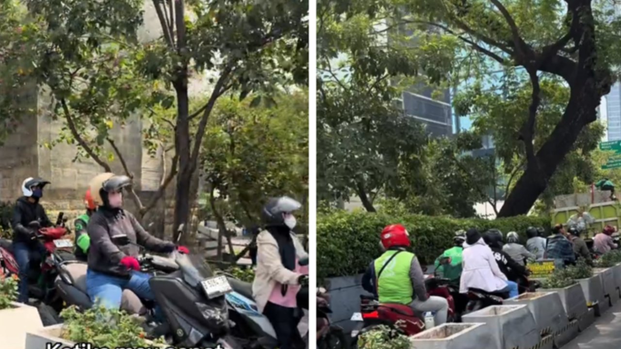 Imbas Tak Taat Aturan, Sejumlah Pesepeda Motor Ini Tersendat Akibat Tertahan Mobil di Depannya