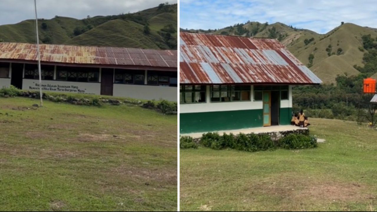 Pria Ini Perlihatkan Sekolah Dasar di Toraja dengan View Indah Disekitarnya, Bikin Warganet Takjub