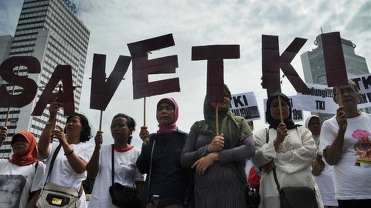 Demo buruh Migran
