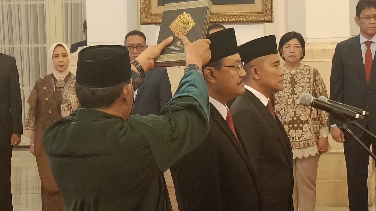 Pelantikan Gus Ipul jadi Mensos