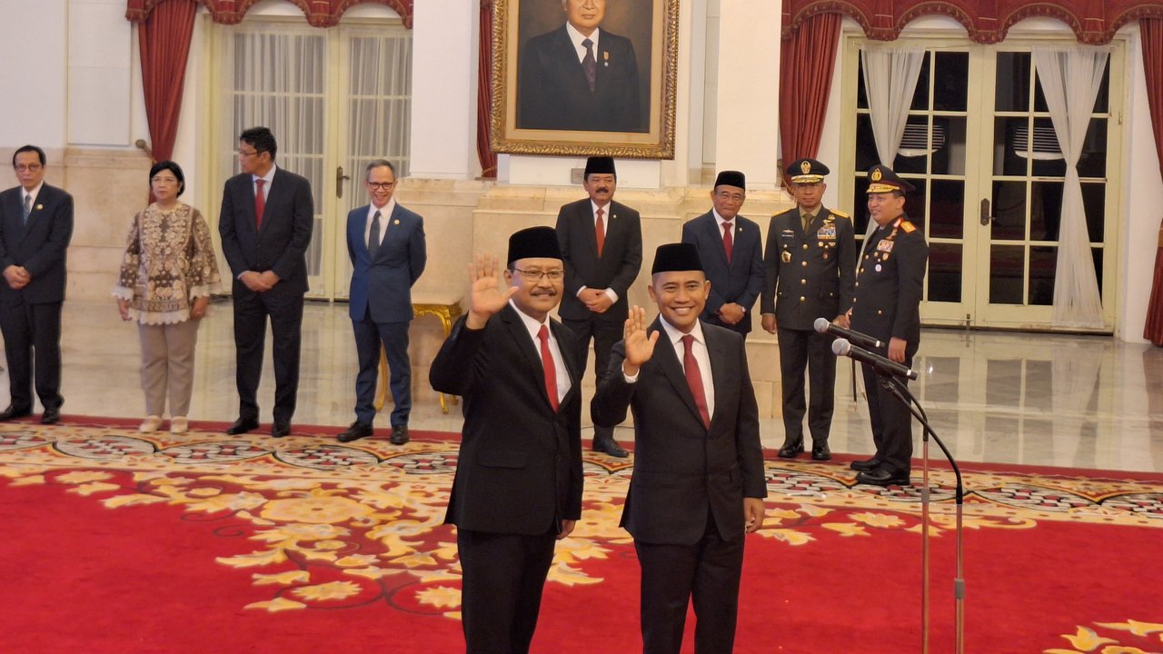 Pelantikan Gus Ipul jadi Mensos