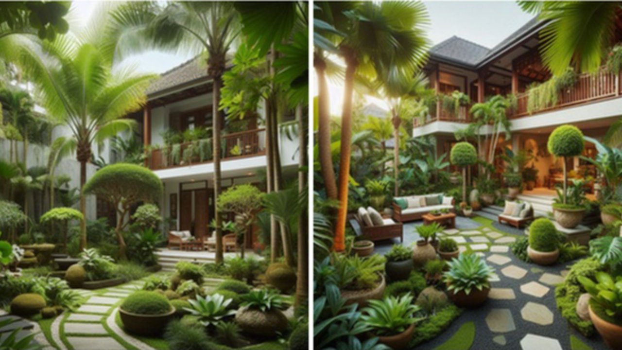 Desain Taman Tropis Minimalis