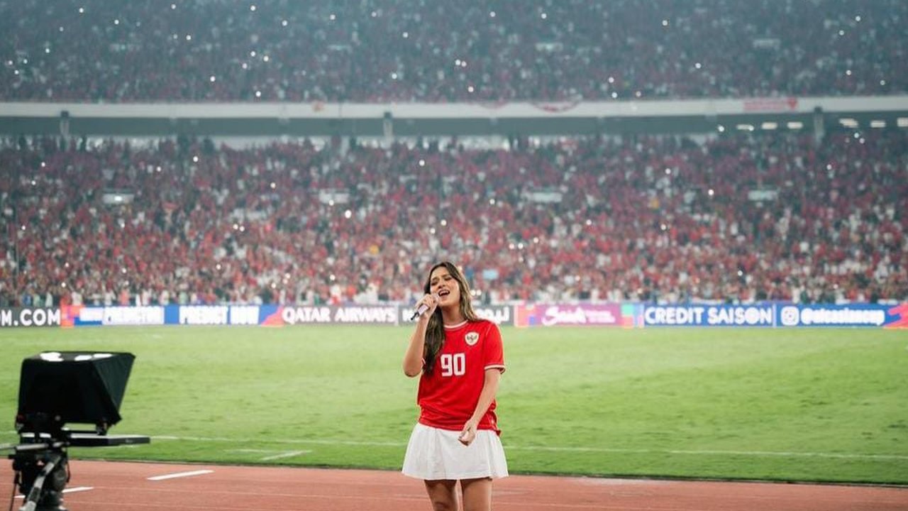 Raisa Tak Karu-karuan Nyanyi di GBK saat Timnas Berlaga, Sampai Gemetar & Merinding